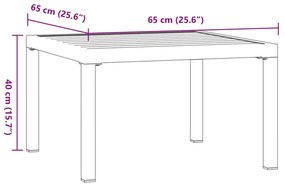 ΤΡΑΠΕΖΑΚΙ ΣΑΛΟΝΙΟΥ ΚΗΠΟΥ ΜΑΥΡΟ 65X65X40 ΕΚ. ΑΠΟ ΑΛΟΥΜΙΝΙΟ 4008573