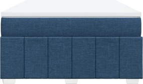 vidaXL Κρεβάτι Boxspring με Στρώμα Μπλε 140x200 εκ. Υφασμάτινο