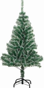 vidaXL Τεχνητό Δέντρο Χριστουγέννων με Χιόνι και Φώτα LED 150 cm