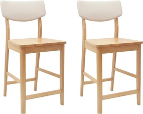 vidaXL Καρέκλες φαγητού 2 pcs Φυσικό 48 x 49 x 95 εκ.