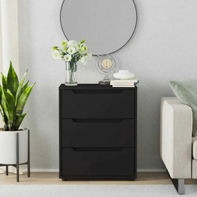 vidaXL Sideboard &quot;VISNES&quot; Μαύρο 60x40x73 cm Ξύλο μηχανής