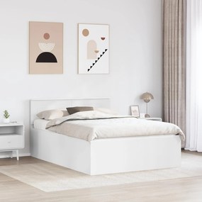 vidaXL Σκελετός Κρεβατιού Λευκό 140 x 200 cm Επεξεργασμένο Ξύλο