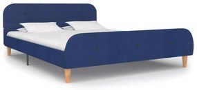 vidaXL Πλαίσιο Κρεβατιού Μπλε 140 x 200 εκ. Υφασμάτινο