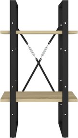 vidaXL Βιβλιοθήκη με 2 Ράφια Sonoma Δρυς 40 x 30 x 70 εκ. Επεξ. Ξύλο