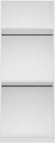 Διφυλλη Ντουλαπα με Πατάρι Λευκο KALEO 52x90x255