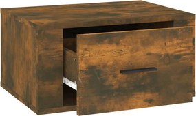 vidaXL Κομοδίνο Επιτοίχιο Καπνιστή Δρυς 50x36x25 εκ.