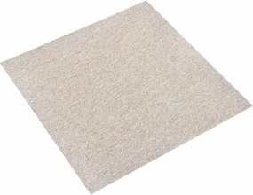 vidaXL Χαλί 20 pcs Ανοιχτό μπεζ. 50 x 50 cm 100% Πολυπροπυλένιο