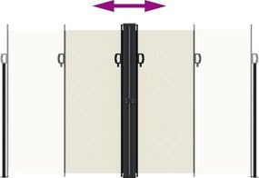 vidaXL Σκίαστρο Πλαϊνό Συρόμενο Κρεμ 200 x 1200 εκ.