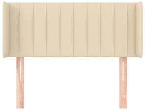 vidaXL Κεφαλάρι με Πτερύγια Κρεμ 93x16x78/88 εκ. Υφασμάτινο