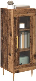 vidaXL Πλαϊνό γραφείο Παλαιό ξύλο 34 x 34.5 x 90 εκ Επεξεργασμένο Ξύλο