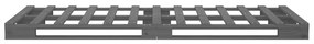 vidaXL 820387  Καναπές από Παλέτες Γκρι 100 x 200εκ. Μασίφ Ξύλο Πεύκου