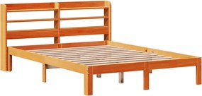 vidaXL Σκελετός Κρεβ. Χωρίς Στρώμα Καφέ Κεριού 120x190 εκ Μασίφ Πεύκο