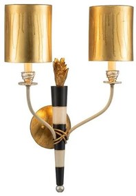 Απλίκα Φωτιστικό Τοίχου 2xE14  Μαύρο-Χρυσό  Flambeau FB-FLAMBEAU2 Elstead Lighting-FB-FLAMBEAU2-Μαύρο-Χρυσό FB-FLAMBEAU2