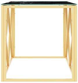 Τραπέζι Σαλονιού 110x45x45 εκ. από Ανοξ. Ατσάλι και Γυαλί - Χρυσό