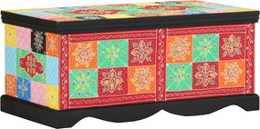 vidaXL Τραπεζάκι σαλονιού πολύχρωμο 90x50x40 cm μασίφ ξύλο Mango