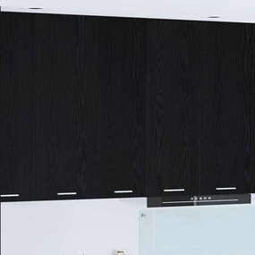 vidaXL Κρεμαστό ντουλάπι Μαύρη Οξυά 30 x 31 x 100 εκ.