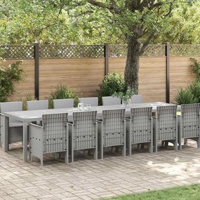 vidaXL Σετ Τραπεζαρίας Κήπου 13 pcs Ανοιχτό γκρι Μεγάλο