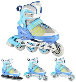 Αυξομειούμενα Roller NH18192 A 4σε1 Μπλε Small(29-33) IN-LINE SKATES/HOCKEY ICE SKATES