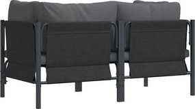 vidaXL Εξωτερικά Έπιπλα 2 Τεμάχιο Ανθρακί 80 x 80 x 71 cm Ατσάλι