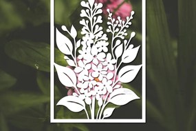 Intra απο ξύλο plywood 3mm-4mm πάχος - Πρότυπο κάρτας κομμένων λουλουδιών Δίασταση 5x7 cm INTRAFABR-114804376