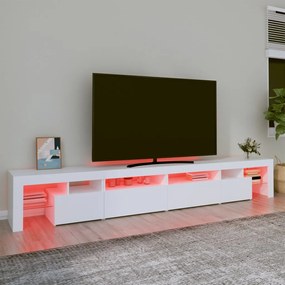 vidaXL Έπιπλο Τηλεόρασης με LED Λευκό 260 x 36,5 x 40 εκ.