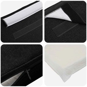 vidaXL Ταπετσαρισμένο κεφαλάρι με κεφαλάρι Καφέ και Μαύρο 120 cm