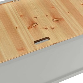 vidaXL Πάγκος Γκρι 107 x 45 x 75,5 εκ. από Μασίφ Ξύλο Ελάτης