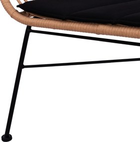 ΣΕΤ ΣΑΛΟΝΙ 4ΤΜΧ ALLEGRA HM5460 ΜΕΤΑΛΛΟ &amp; WICKER ΣΕ ΜΠΕΖ ΧΡΩΜΑ