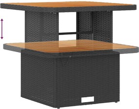 vidaXL Σετ Καναπέ Κήπου με μαξιλάρι 9 pcs Μαύρο Πολυ ράταν