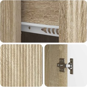 vidaXL Πλαϊνό γραφείο Sonoma Δρυς 66 x 34,5 x 90 εκ Επεξεργασμένο Ξύλο