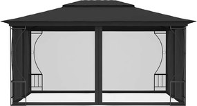 vidaXL Κιόσκι με Δίχτυα Ανθρακί 300 x 400 x 265 εκ.
