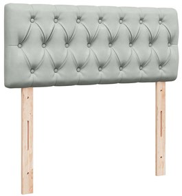 vidaXL Κρεβάτι Boxspring με Στρώμα Ανοιχτό Γκρι 120x200 εκ. Βελούδινο