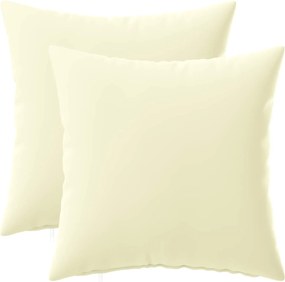 vidaXL Κάλυμμα Μαξιλαριού 2 pcs HEERLEN Κρεμ 45 x 45 cm Πολυεστέρας