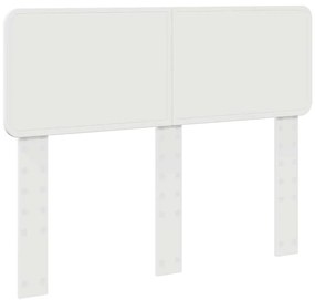 vidaXL Κεφαλάρι με κεφαλάρι Λευκό 135 cm Επεξεργασμένο ξύλο