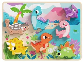 TOOKY TOY TH632 CHUNKY PUZZLE 8 PIECES DINOSAUR 6972633372868