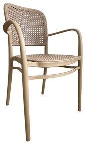 Πολυθρόνα Κήπου ArteLibre CANARY Cappuccino PP 55x52x86cm