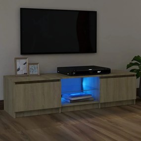 Έπιπλο Τηλεόρασης με LED Sonoma Δρυς 120 x 30 x 35,5 εκ. - Καφέ