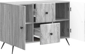 VidaXL Πλαϊνό γραφείο με συρτάρι Γκρι Sonoma 89 x 34,5 x 60 εκ.