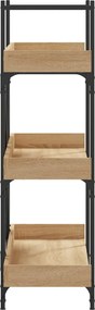 vidaXL Βιβλιοθήκη 3 Επιπέδων Sonoma Δρυς 100x33x108,5εκ. Επεξεργ. Ξύλο