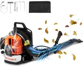 VEVOR Backpack Leaf Blower 62CC 2-Cycle Gas Leaf Blower 1110CFM Air Volume