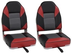 vidaXL Καθίσματα Σκάφους Πτυσσόμενα με Ψηλή Πλάτη 2 Τεμ. 39x43x58 εκ.