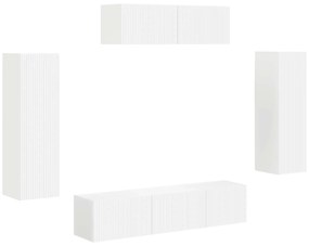 vidaXL Ντουλάπι TV 5 pcs Λευκό