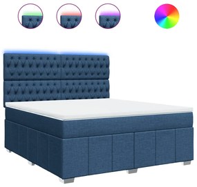 ΚΡΕΒΑΤΙ BOXSPRING ΜΕ ΣΤΡΩΜΑ ΜΠΛΕ 180X200 ΕΚ. ΥΦΑΣΜΑΤΙΝΟ 3294060