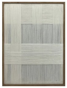 Πίνακας Με Ξύλινη Κορνίζα Και Νήμα Μπεζ-Γκρι ESPIEL 60x3x80εκ. NIM109