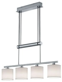 Φωτιστικό Οροφής - Ράγα Garda 305400401 White Trio Lighting Metal, Fabric