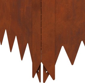 vidaXL Περίγραμμα γκαζόν 100 x 60 x 20 εκ. Ατσάλι Σκ rusty