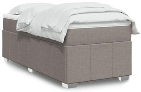 vidaXL Κρεβάτι Boxspring με Στρώμα Taupe 90x190 εκ.Υφασμάτινο