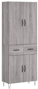 vidaXL Ντουλάπι Γκρι Sonoma 69,5 x 34 x 180 εκ. Επεξεργασμένο Ξύλο