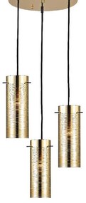 Φωτιστικό Οροφής Style DLA12593PB Gold Metal, Glass