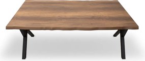 Τραπέζι Walter Megapap Mdf - μεταλλικό χρώμα καρυδί 140x80x75εκ.